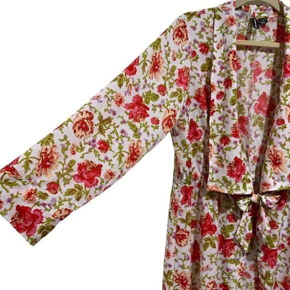 SOMETHING NAVY Maxi Cover-Up Wrap in Red Poppy Gina Floral Size M - Picture 4 of 13